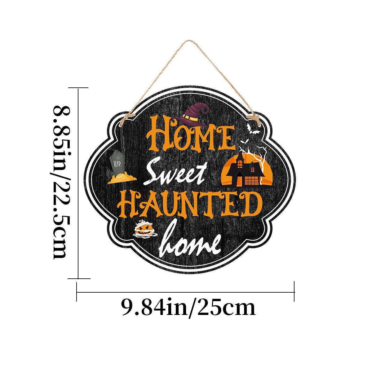Imitation Wooden Doorplate Ghost Festival Haunted House - silverfoxgoods